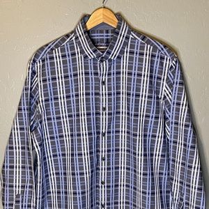 Tasso Elba men’s XL blue striped long sleeve